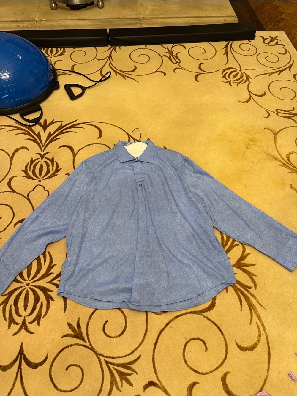 Robert Graham Light Blue Paisley Dress Shirt